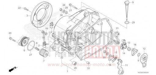 RIGHT CRANKCASE COVER C125AN de 2022